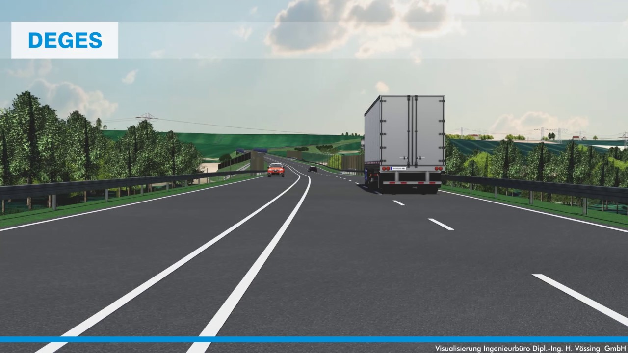 B 107, Chemnitz, Visualisierung (Befahrung)