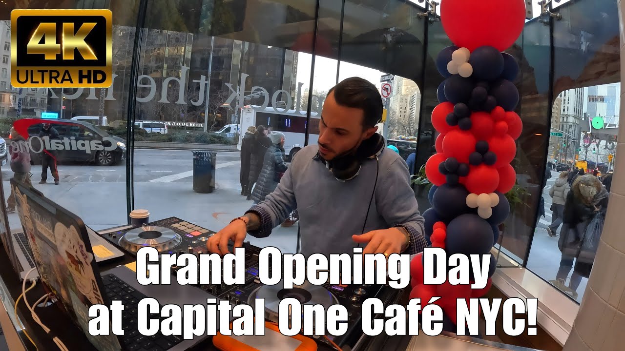 Capital One Caf&eacute; Grand Opening NYC in 4K &ndash; Huge Crowds at Columbus Circle (Feb 22, 2025)