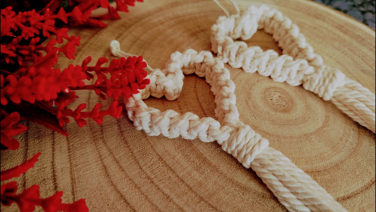 Coração macrame! DIY /Passo a passo !