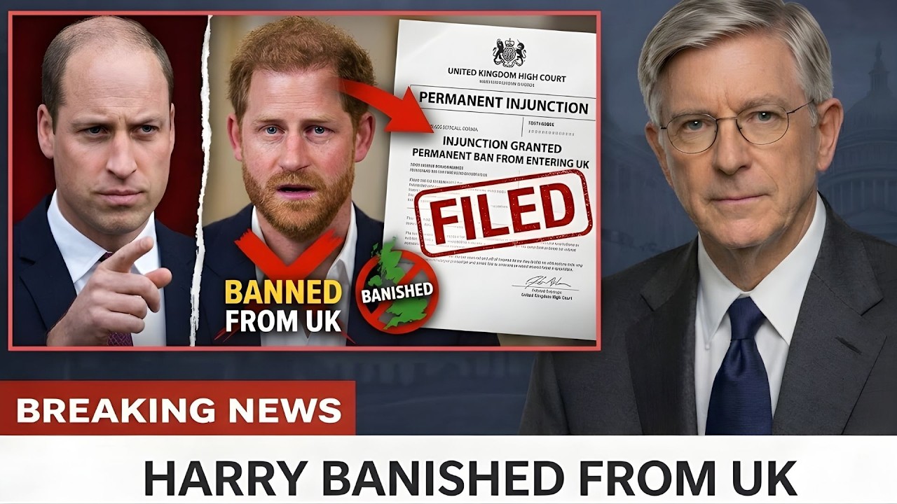 JUST NOW: William Files INJUNCTION   Harry Permanently Banned from Returning to UK