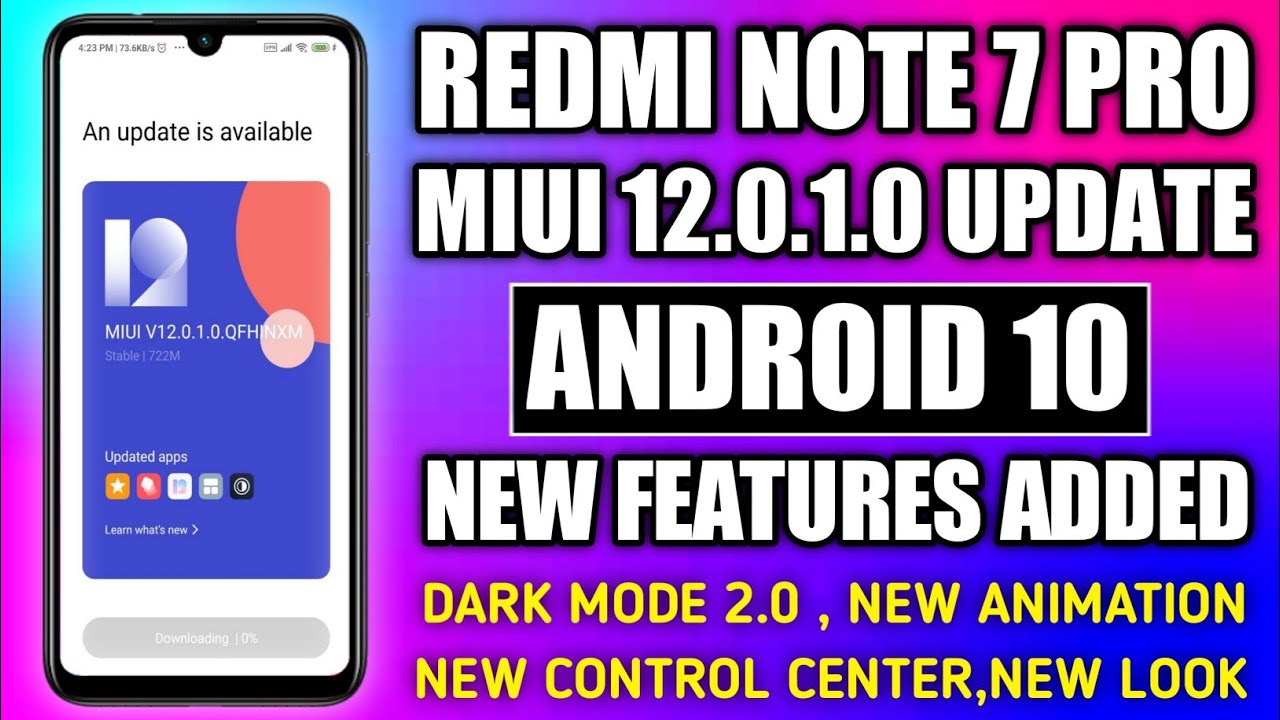 REDMI NOTE 7 PRO MIUI 12 UPDATE NEW FEATURES | MIUI 12 REDMI NOTE 7 PRO FEATURES | MIUI 12 UPDATE