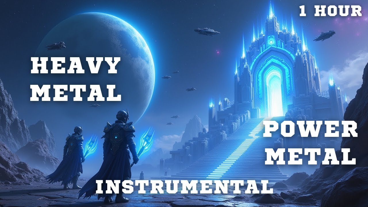 🌌 Sapphire Moon Keepers: Epic Instrumental Power & Heavy Metal | Full Album (1 Hour)