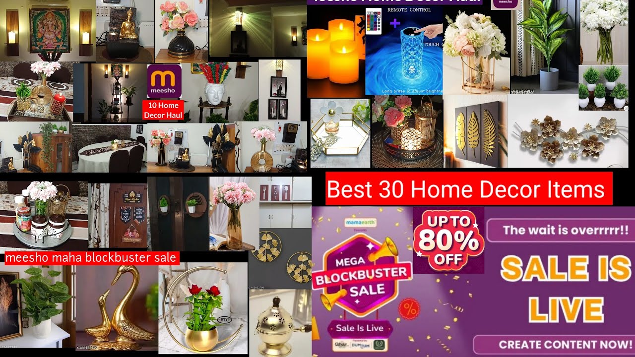 30 Meesho Home Decor Items । Meesho home decor products In  Mega blockbuster Sale ।