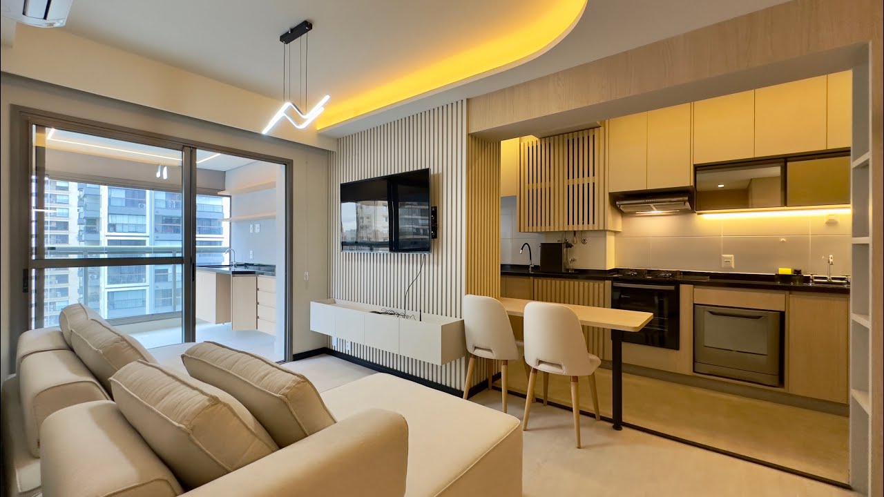 Apartamento 2 dormitórios mobiliado para alugar no Air Brooklin próximo metrô @imoveis.saopaulo