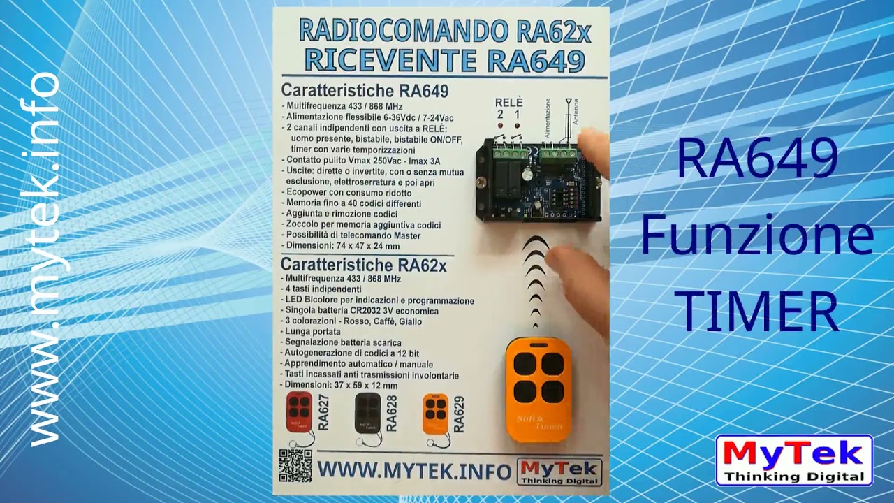 RA649 - Ricevente 2 canali polifunzionale