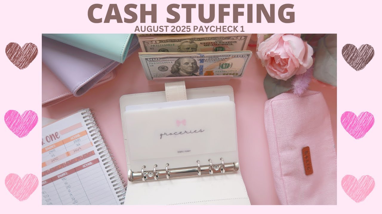 ❀ Cash Stuffing $1,964 | August Paycheck 1 | Sinking Funds + Savings Challeneges