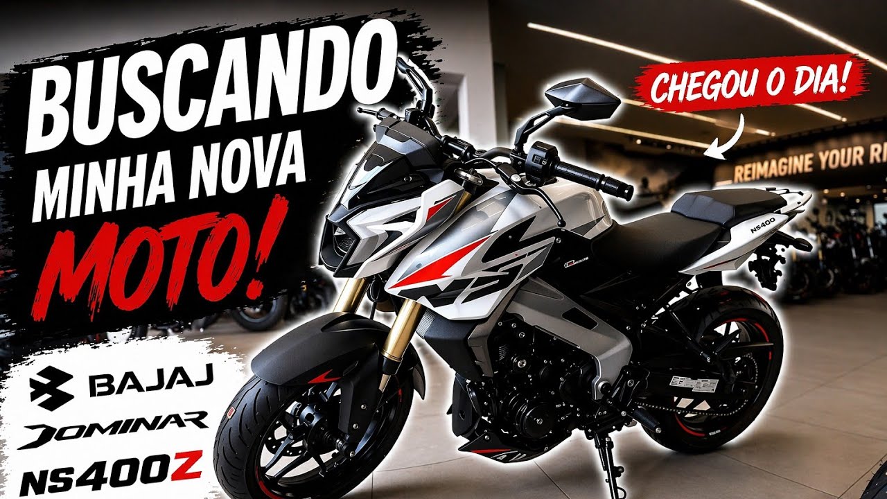 FUI BUSCAR MINHA NOVA MOTO BAJAJ DOMINAR NS 400Z 2026