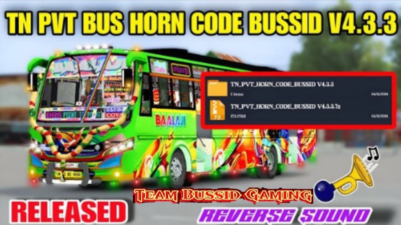 🎀😍🥰 TN PVT BUS HORN CODE BUSSID V4.3.3 RELEASED ✨ 💯 WORKING 😎