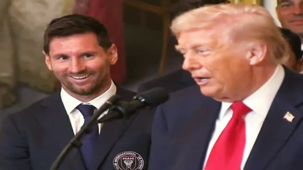 MESSI EDUCANDO ZURDOS CON TRUMP.