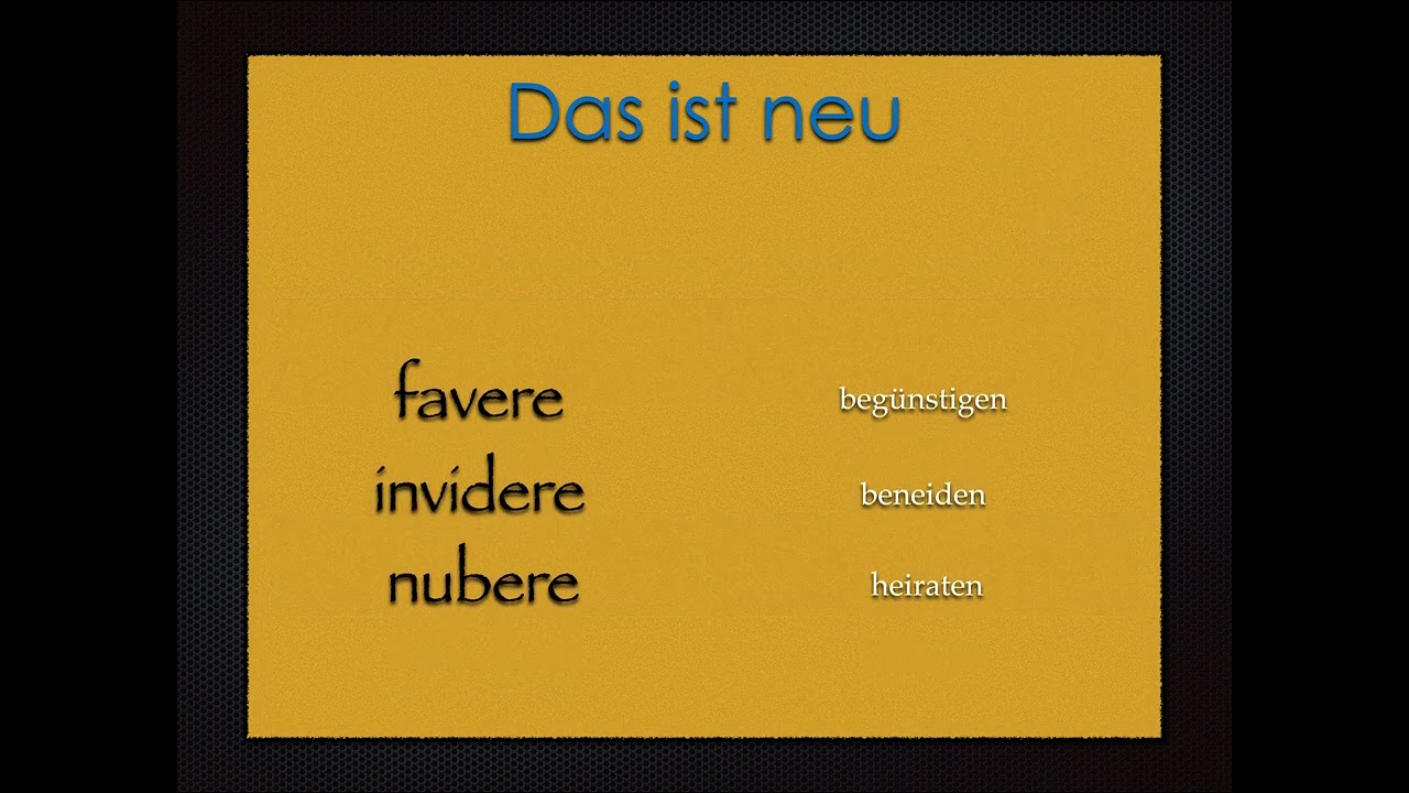 Verben mit abweichender und unterschiedlicher Kasusrektion (Latein-Lernvideo 45)