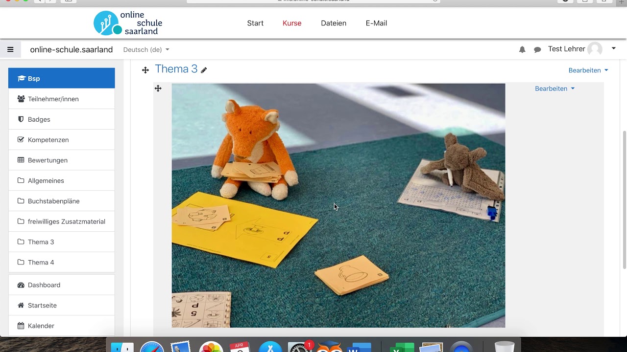 Bilddatei direkt in Kurs anzeigen