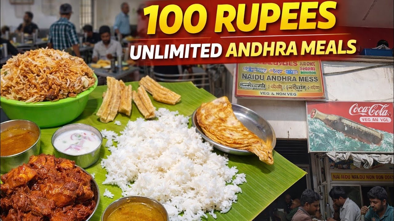 18 வருடங்களாக மக்களின் மனதை கவரும் நாயுடு ஆந்திரா மெஸ் – ₹100 அன்லிமிடெட் மீல்ஸ் !!.