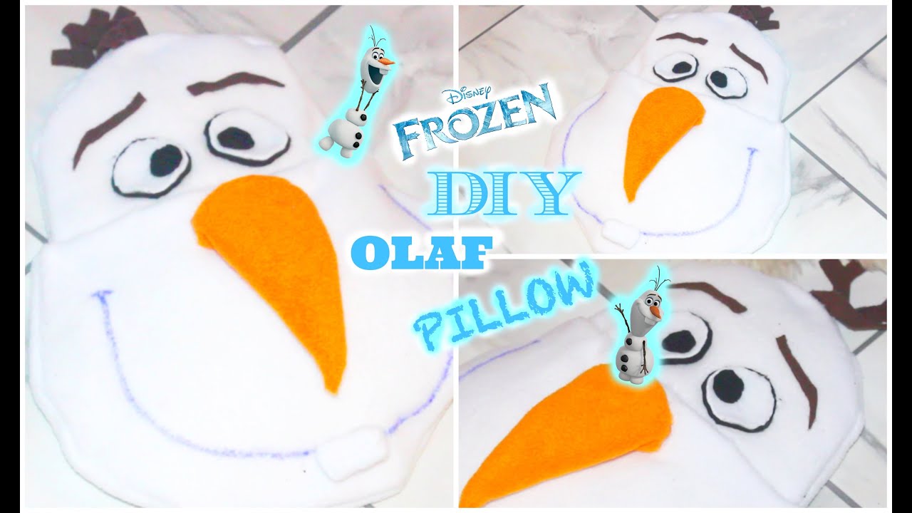 DIY Room Decor Easy Olaf Pillow (No Sew) • heartcindy