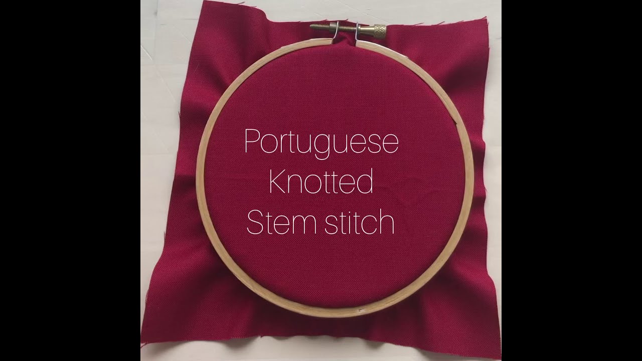 Portuguese knotted stem stitch