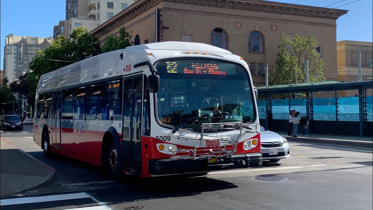 NEW BUS | SF MUNI 2022 Proterra ZX5 40' #5009 on 22 Fillmore