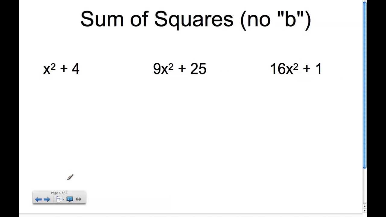 Factoring Quadratics (Special Cases)