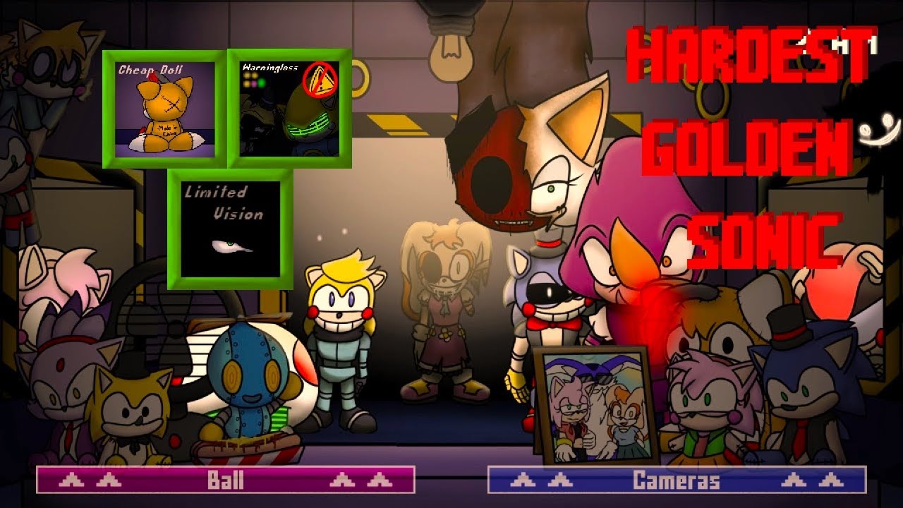 17' Five Nights at Sonic's: Redacted | Hardest Golden Sonic