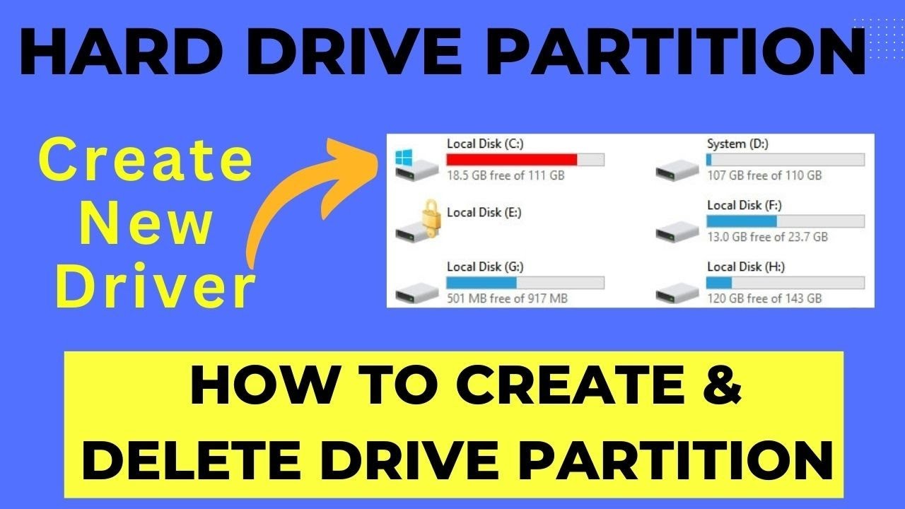 Hard Drive Partition on Computer | How to Create Hard Disk Partition Drive Partition Kese kare