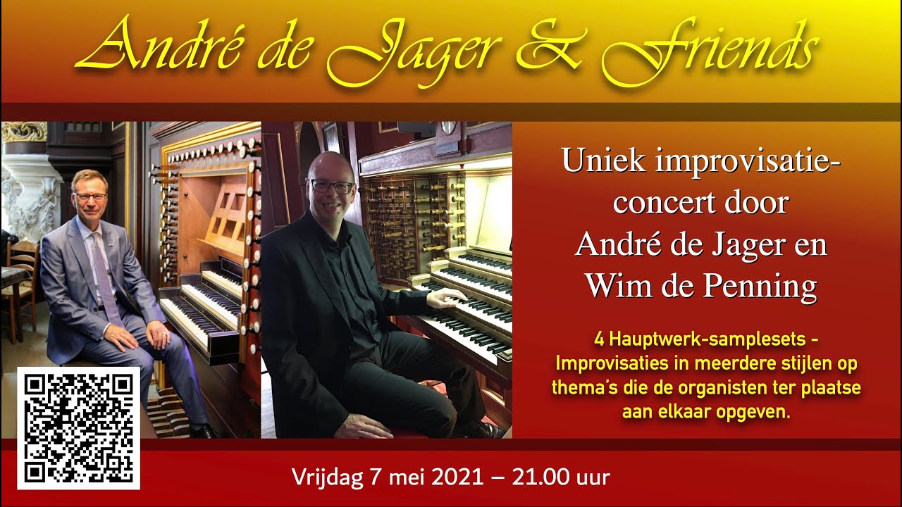 Uniek improvisatieconcert door André de Jager en Wim de Penning