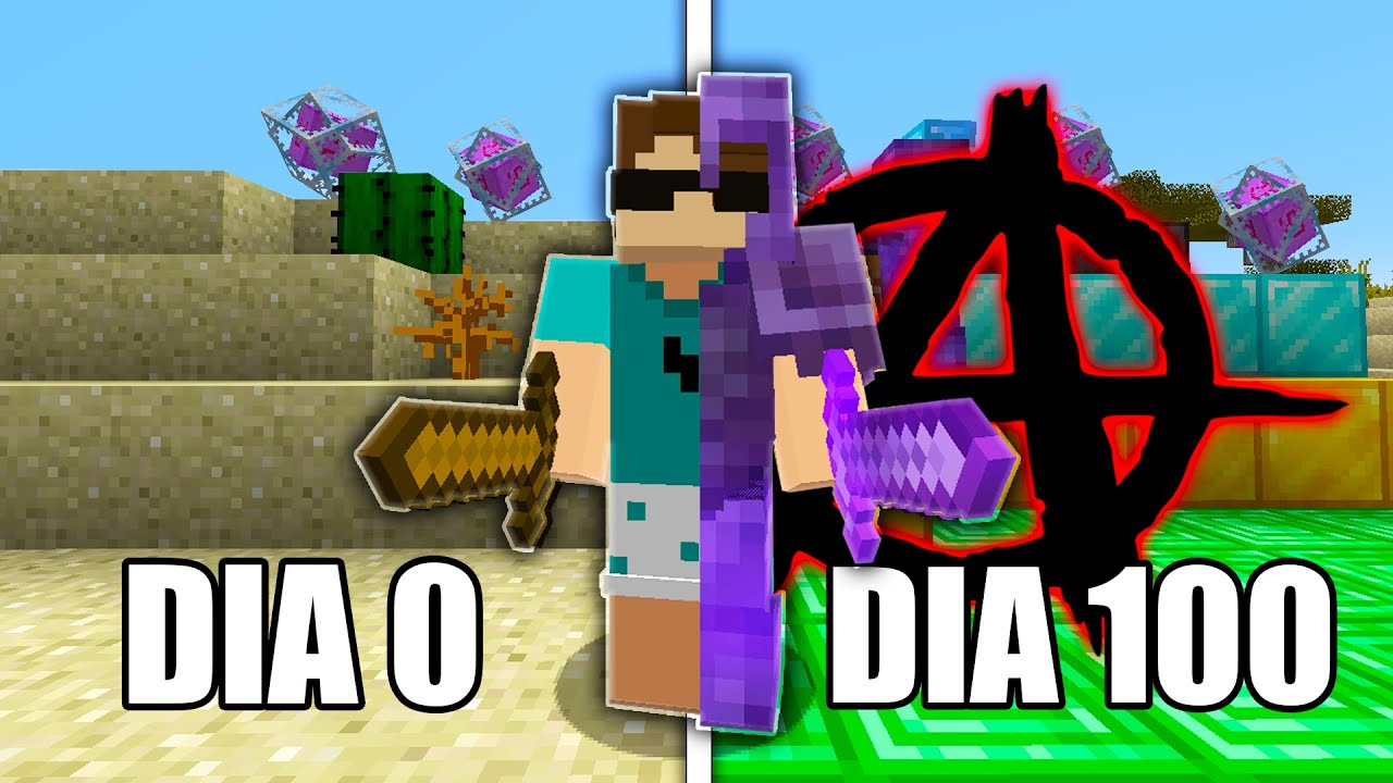 EU PASSEI 100 DIAS EM UM SERVIDOR AN&Aacute;RQUICO DE MINECRAFT - O FILME