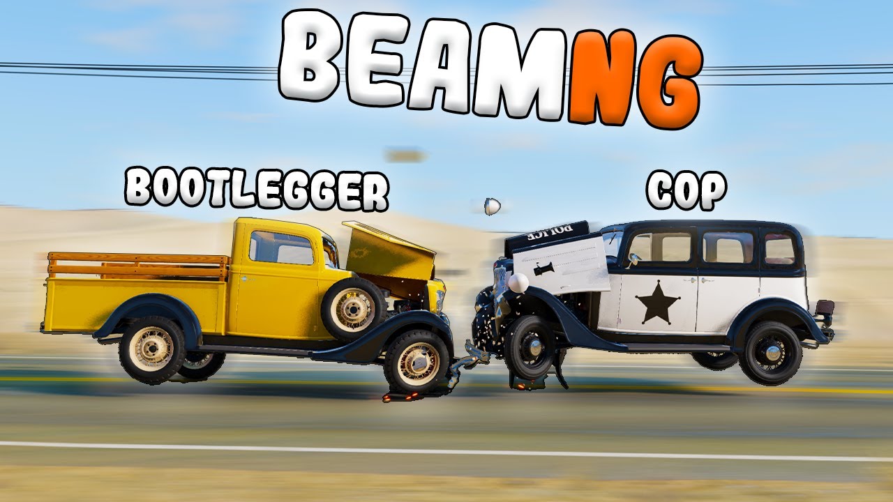 ВОЗВРАЩЕНИЕ ПОГОНЬ!!! ПОЛИЦИЯ США VS БУТЛЕГЕР 20Х ГОДОВ В BEAMNG Мультиплер!!! - КОШКИ МЫШКИ BEAM NG
