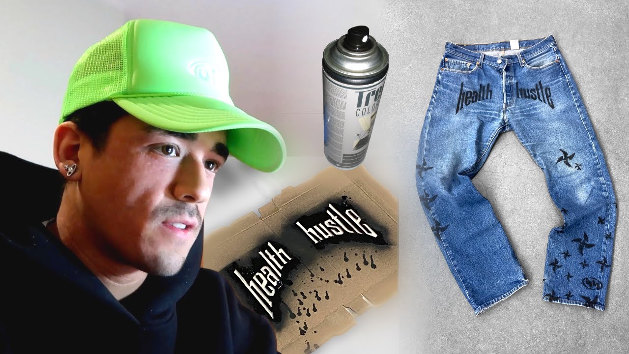 Custom SPRAY PAINT jeans | DIY denim