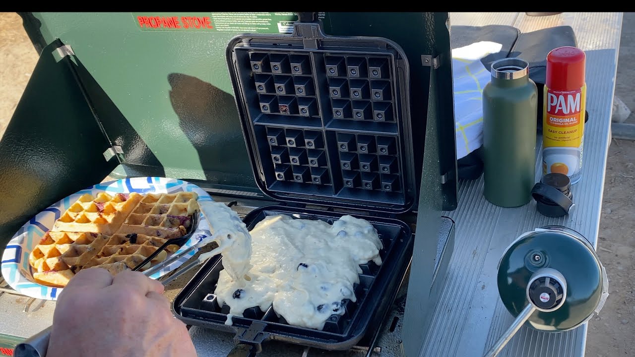 Campsite Waffles in Death Valley ~ Coleman & Nordic Ware Cooking ~ Ep. 95