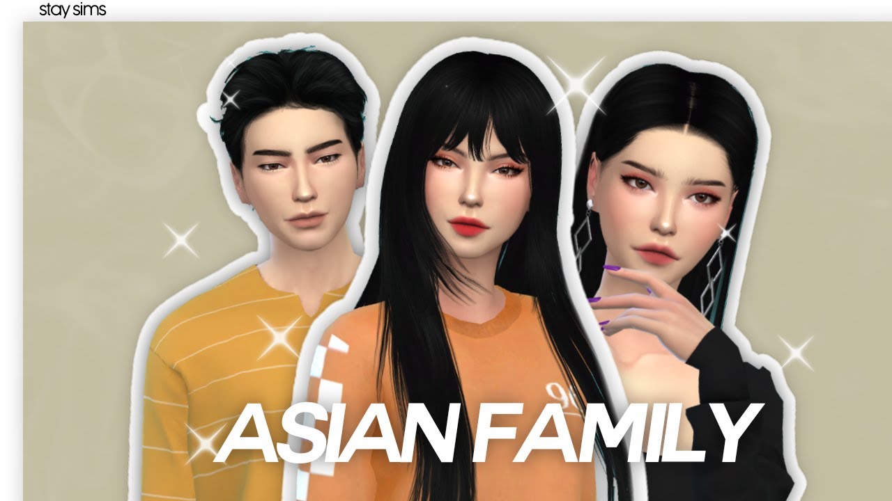 Asian Family + CC LIST | The Sims 4 Create a Sim