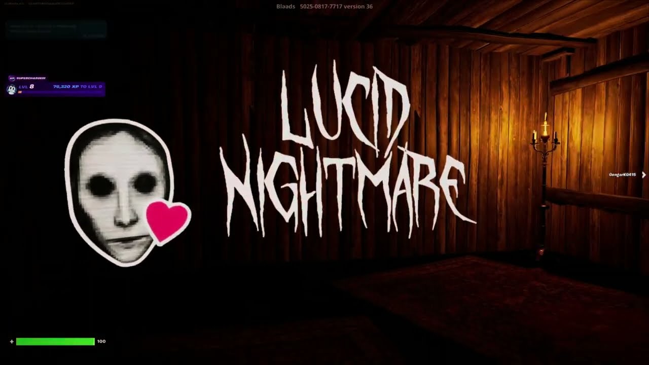 Fortnite Horror Creative Map Gameplay lucid NightMare Code: LilMoncha415
