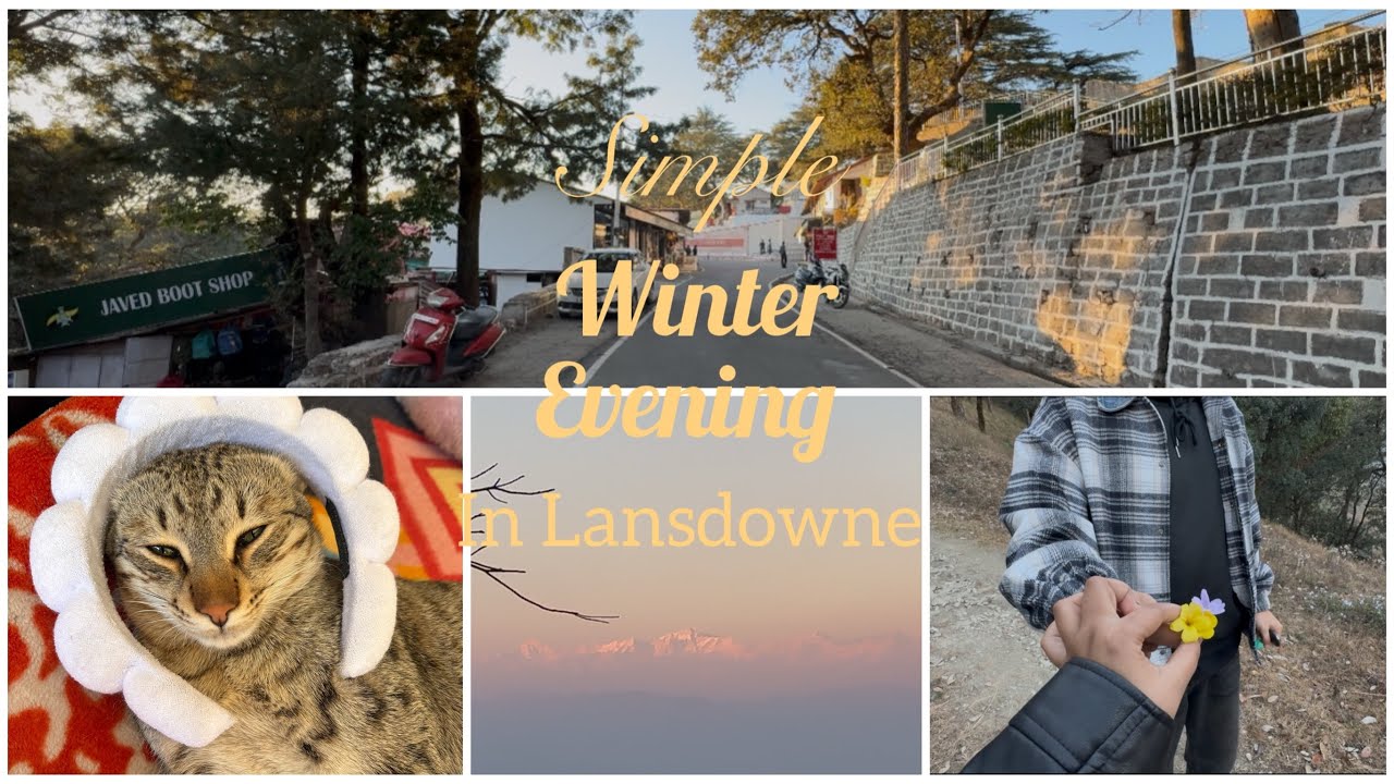“A Quiet Winter Evening in Lansdowne ❄️ | Sunset at Rathi Point & Cozy Street Snacks”