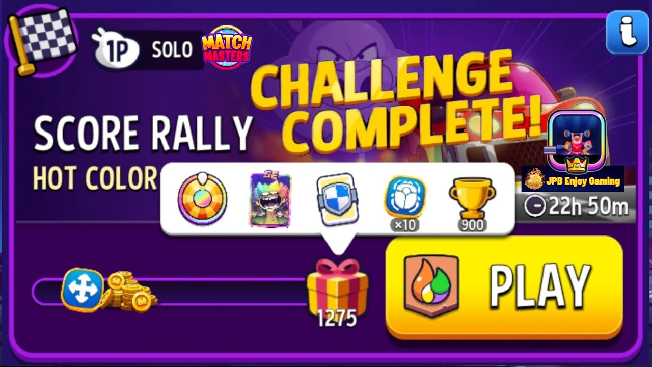 Hot Color Solo Challenge Score Rally/ 1275 Score/Match Masters