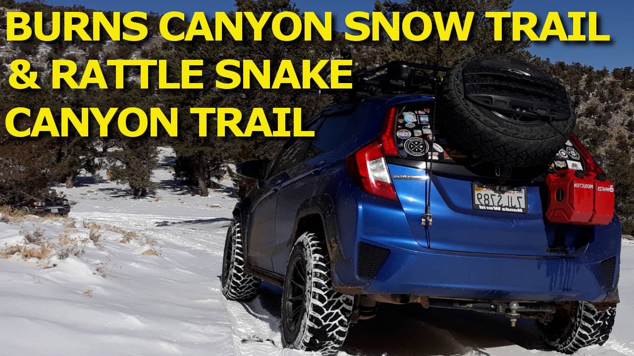 Snow Wheeling at Burns Canyon and Rattlesnake Canyon Trail - Honda Fit Jazz California Off Road