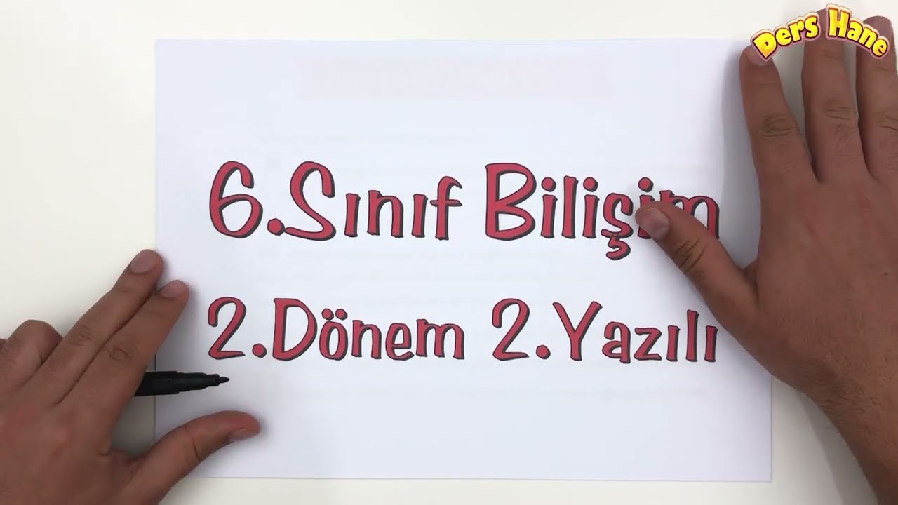 6.Sınıf Bilişim Teknolojileri 2.Dönem 2.Yazılı Soruları