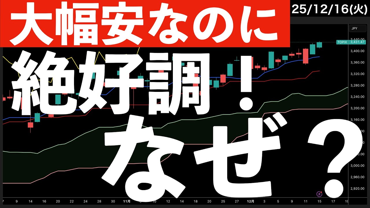【大幅安なのに】絶好調？TOPIXと日経平均の差が半端ない！　#米国株 #日経平均　#nvidia