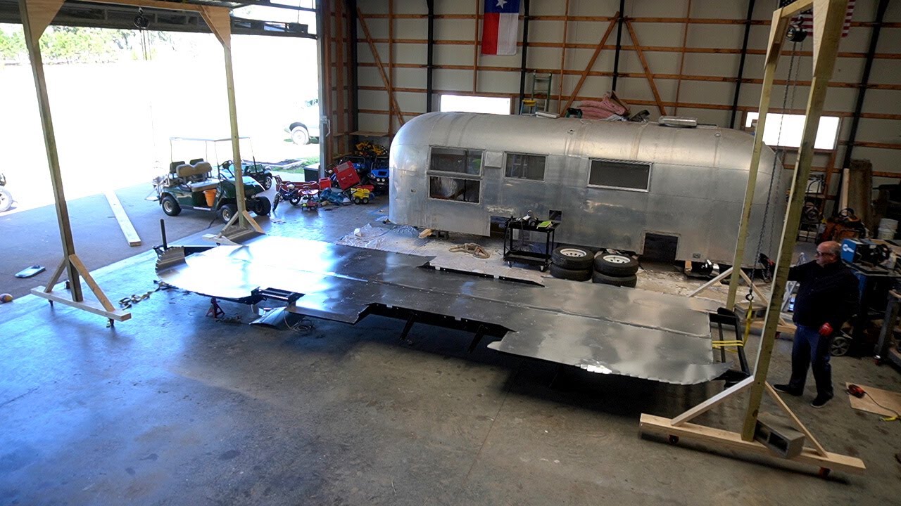 Airstream Renovation Belly Pan | Frame Flipping | RV Grey Tanks