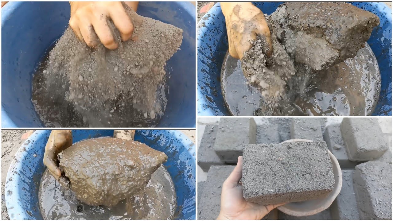Asmr:Extra Soft Dusty Gritty Cement Concrete Crushing + Dipping + Mixing & Clay Pot Crumbling🖤🤍#asmr