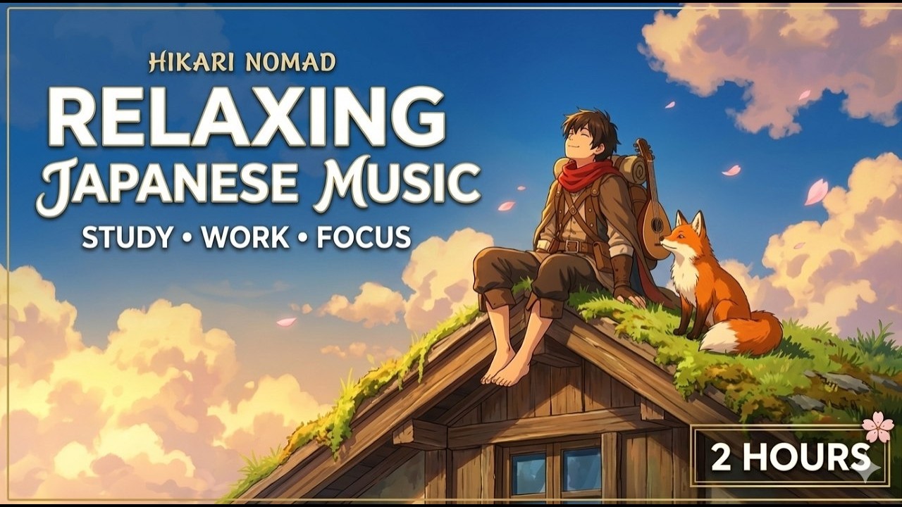 Hikari Nomad 🌸  Relaxing Traditional Japanese Music for Study, Work & Focus (2 Hours)