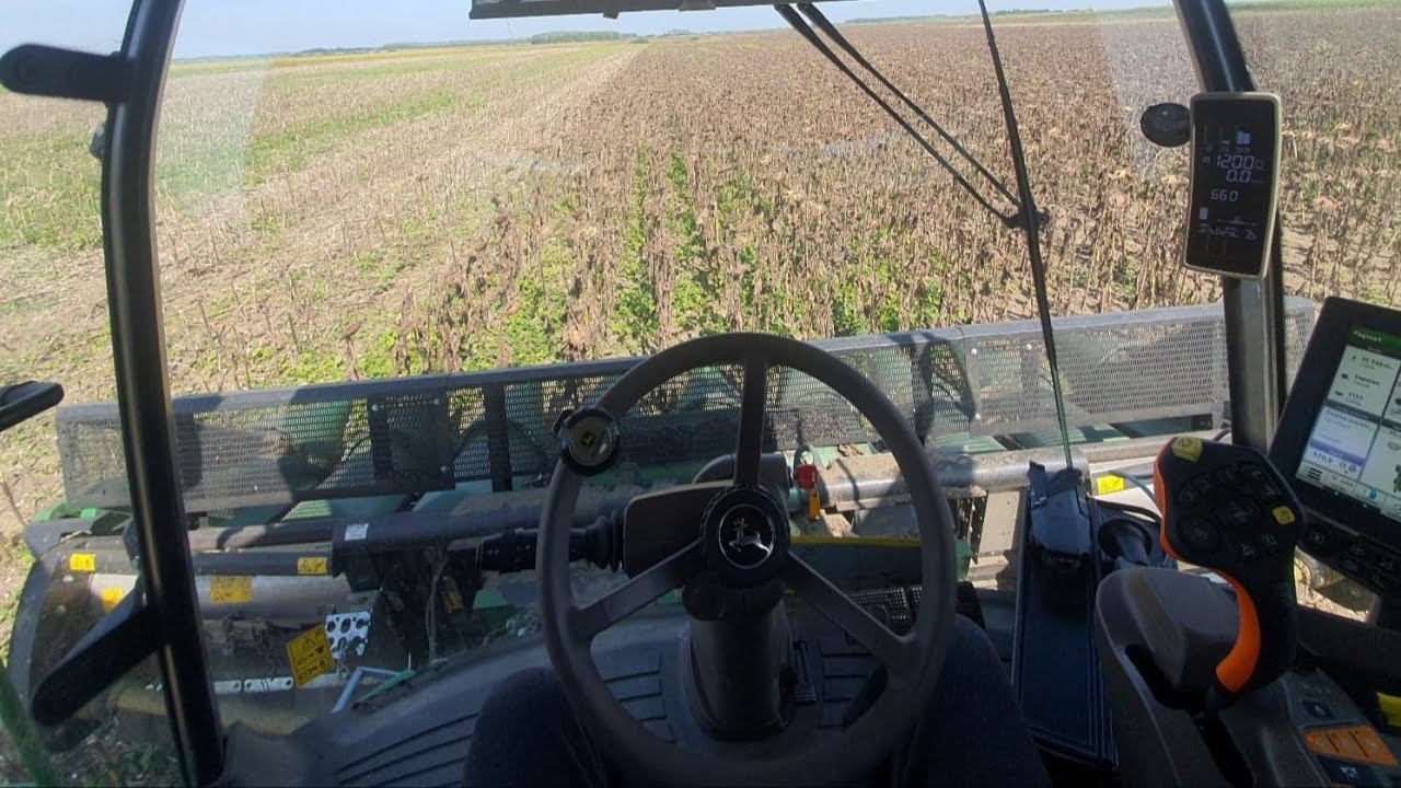 Три дня в одном видео / уборка подсолнечника +JohnDeere S760i
