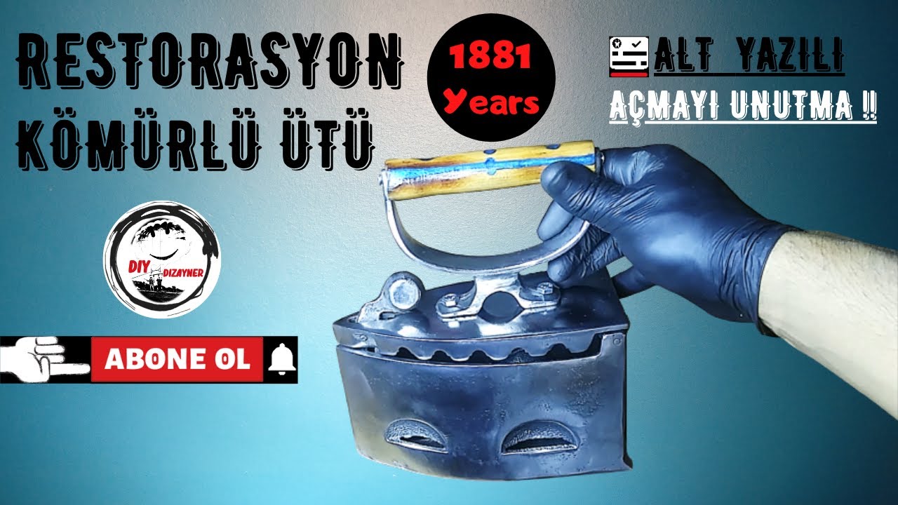 ANTİKA KÖMÜRLÜ ÜTÜ RESTORASYON(DIY Dizayner)