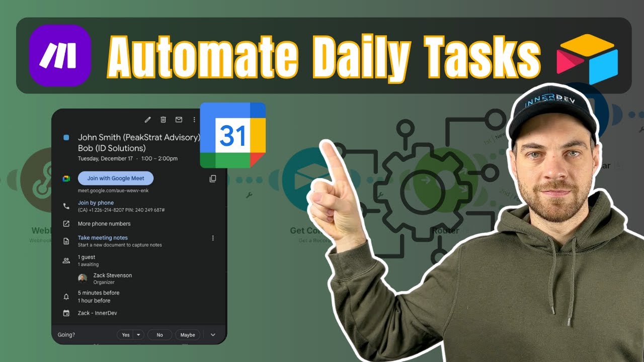 Automate your tasks with Make & Airtable | Create Calendar Events