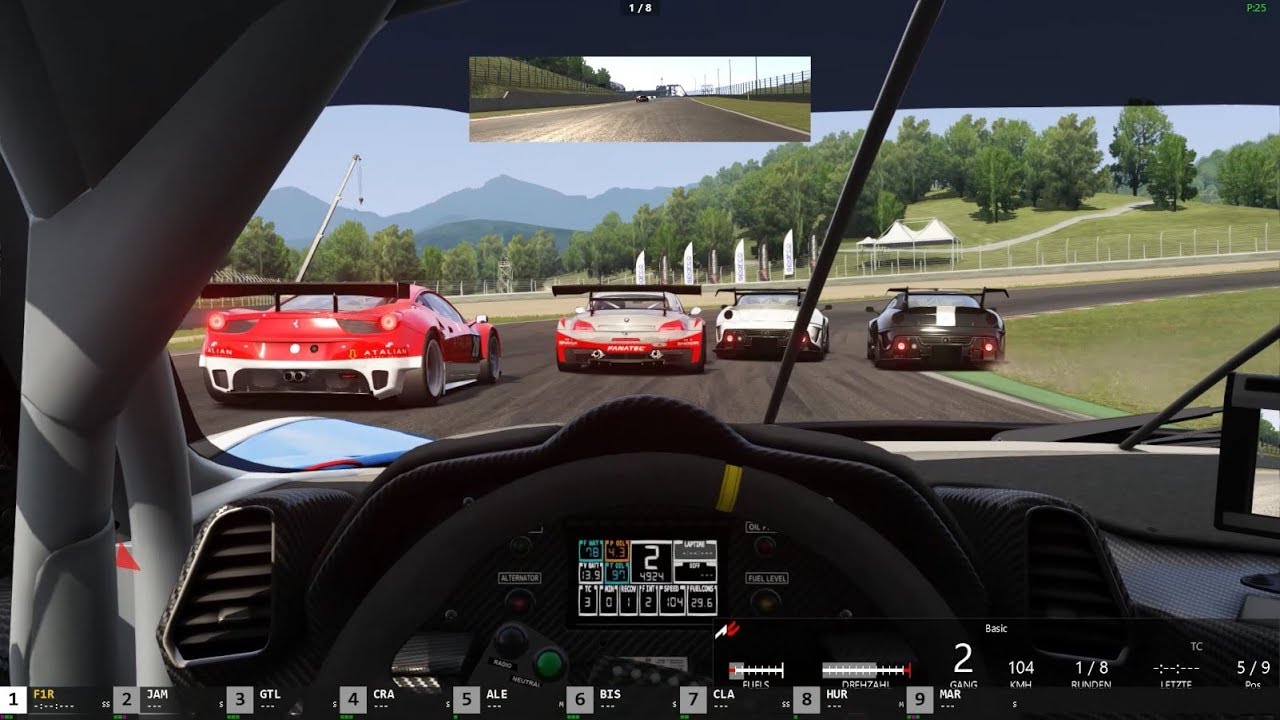 My First Online Race on a Public Server in Assetto Corsa @ Mugello (Ferrari 458 GT2)