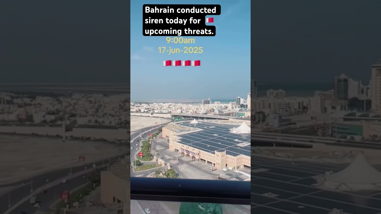 Bahrain conducted siren today for upcoming threats. #real #scary #horror #bahrain #news