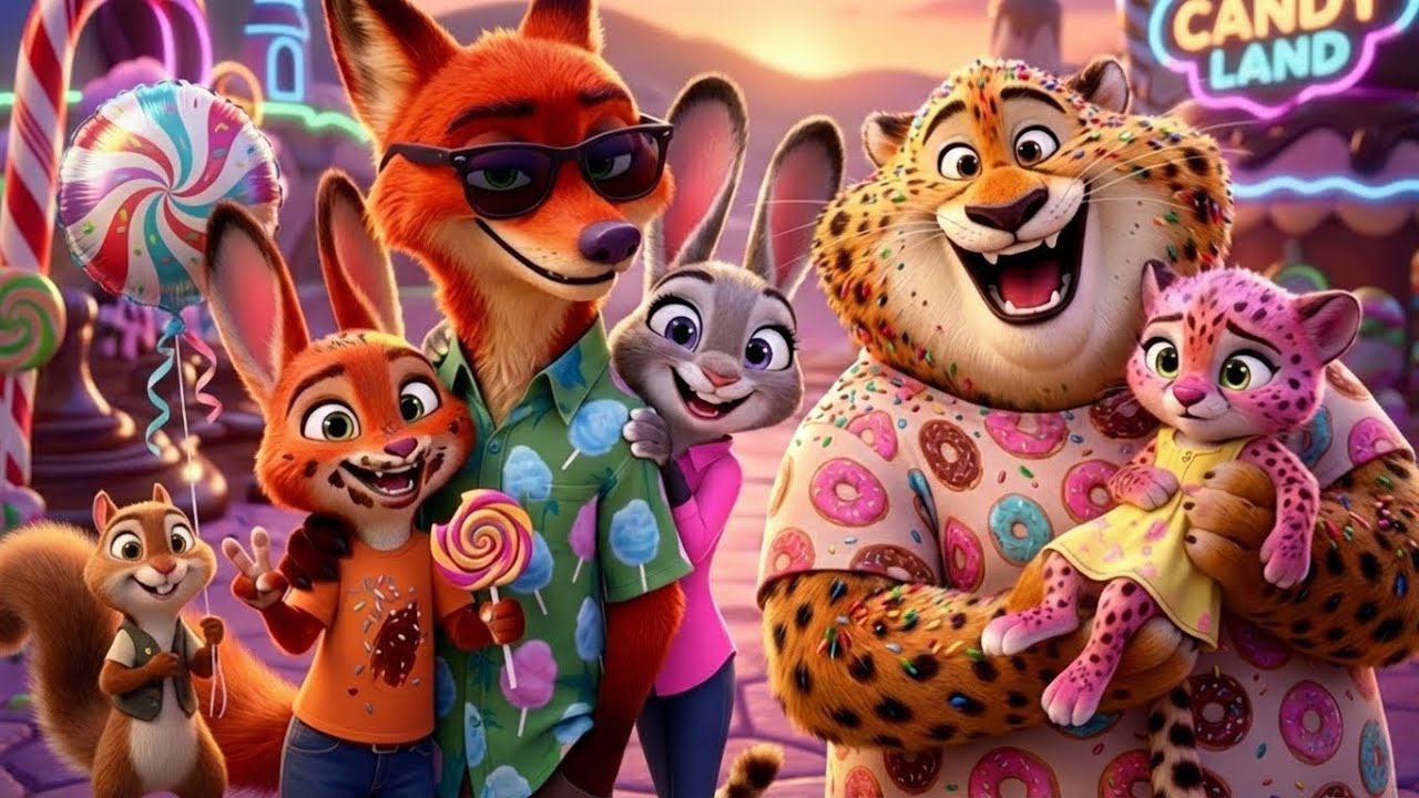 Zootopia: Sweet Candy Land Adventure! 🍬 Nick & Judy’s Best Day Ever 🦊🐰