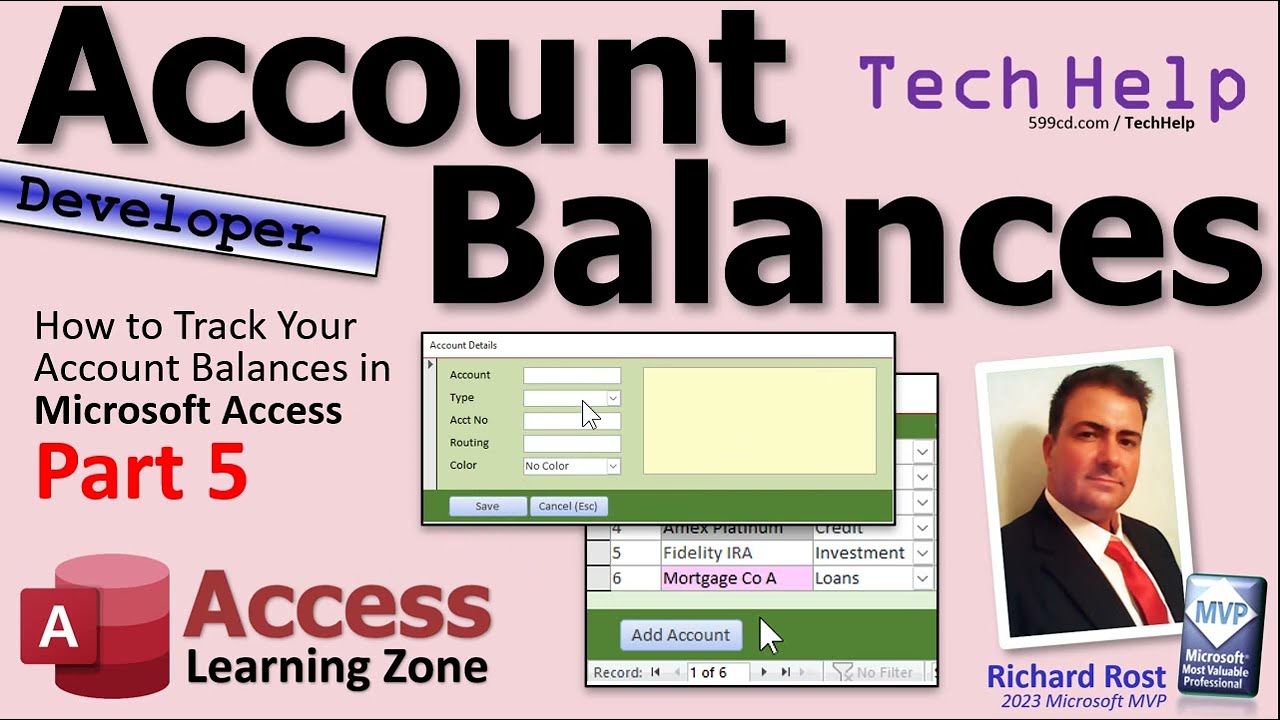 How to Track Your Account Balances & Daily Transactions in Microsoft Access, Part 5