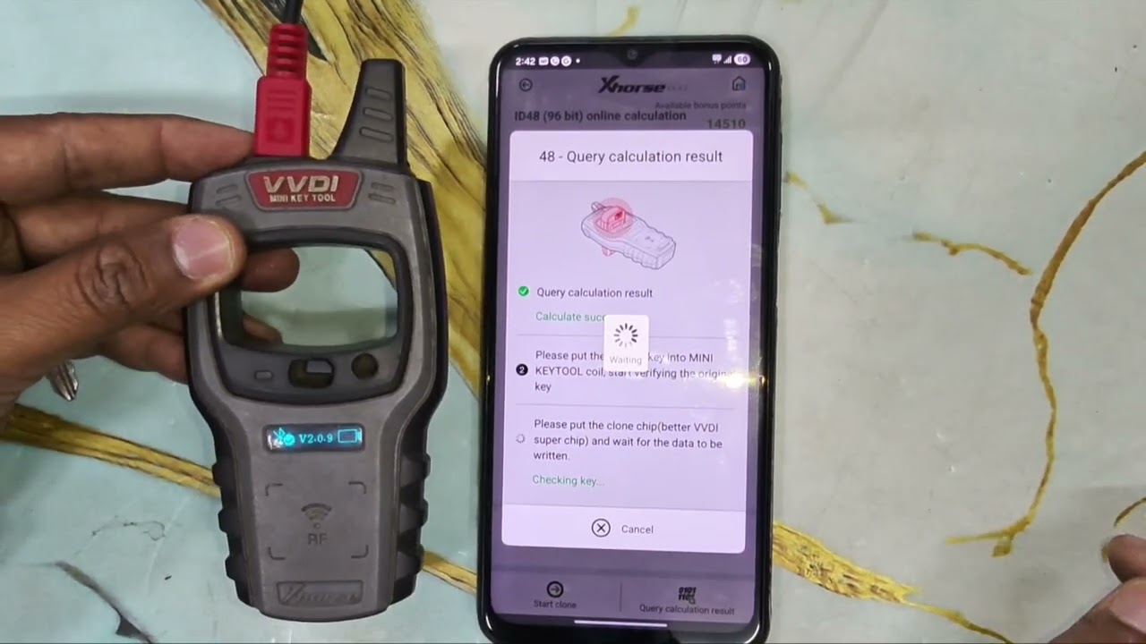 How to Clone Chevrolet Sail ID 48 transponder key with XHORSE VVDI mini key tool.