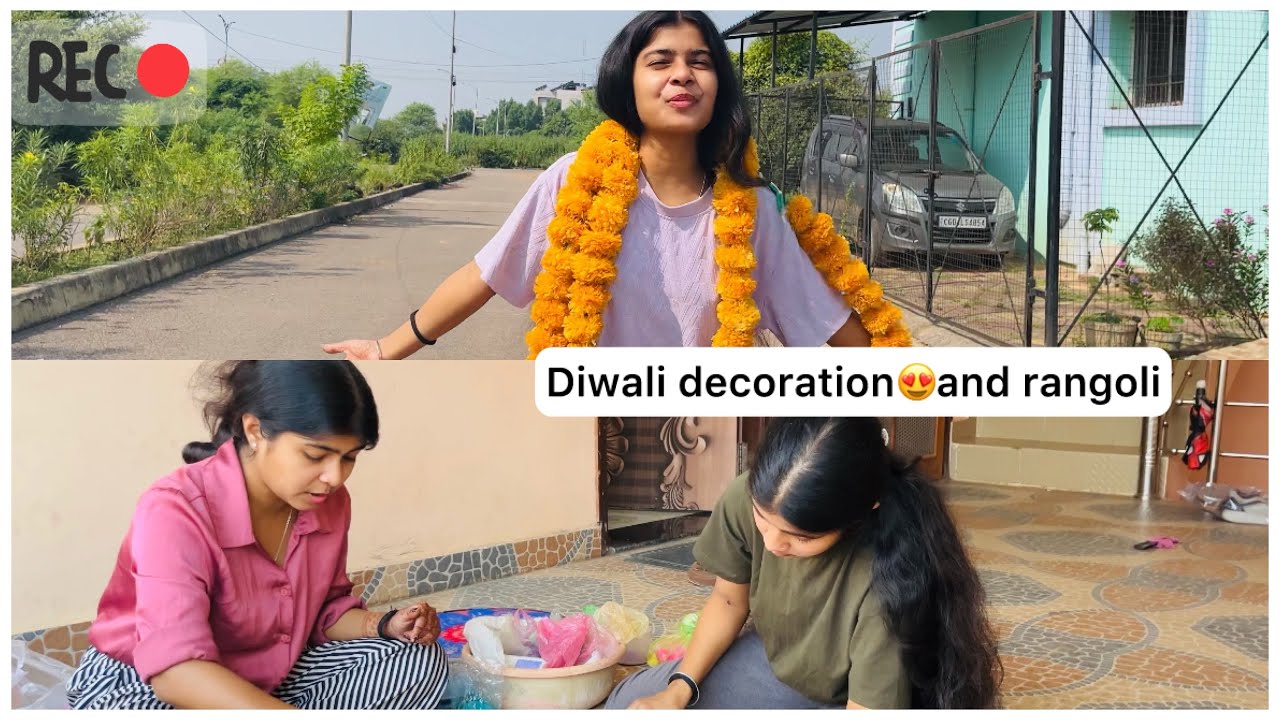 Diwali me aise kiya decorations✨#youtube #india #vlog #trending 