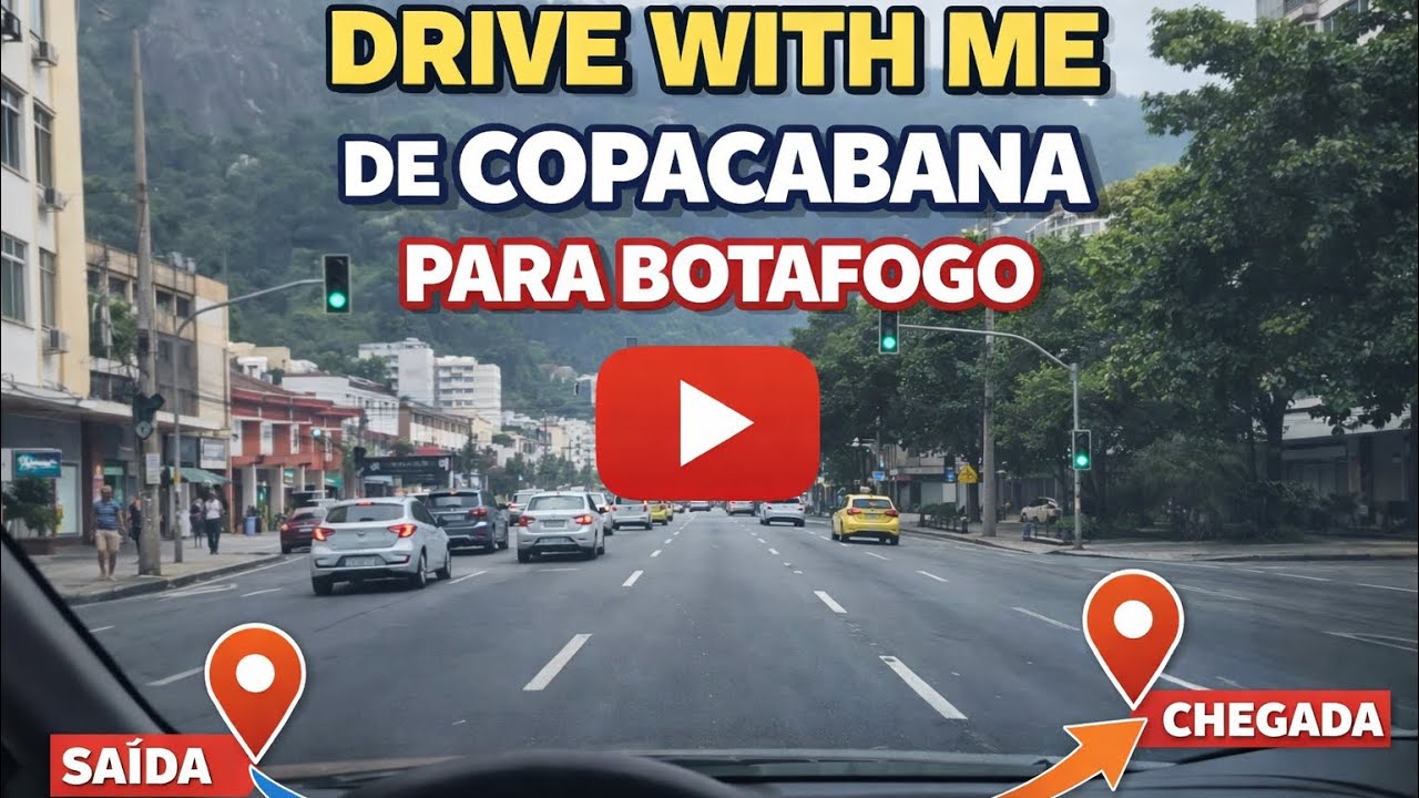 Drive with Me Rio 🇧🇷 | Copacabana até Botafogo em Dia Nublado