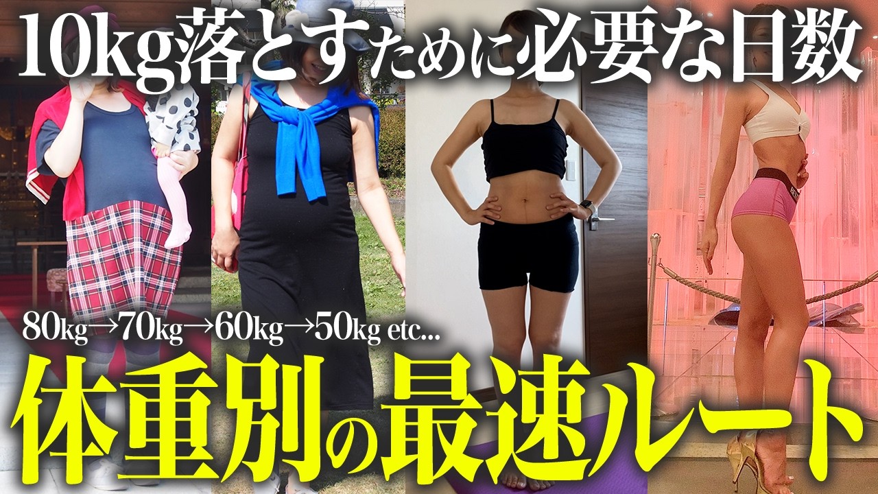 【体重別】10kg以上痩せるために必要な日数と最短でダイエット成功する方法