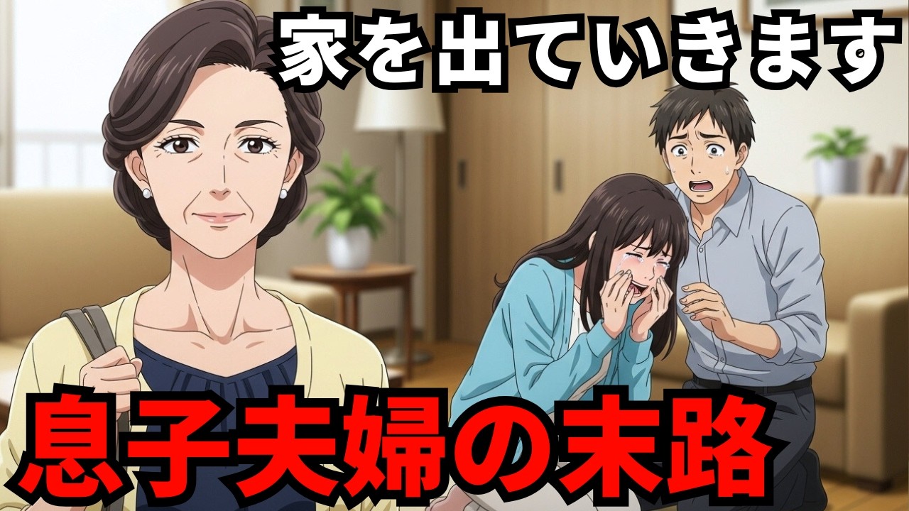 【スカッと】退院日に「部屋は物置にしたから」と追い出された私。→「ちょうど良かった、ありがとう」と出て行った3日後、嫁から泣きの電話が…「お願い、戻ってきて！」