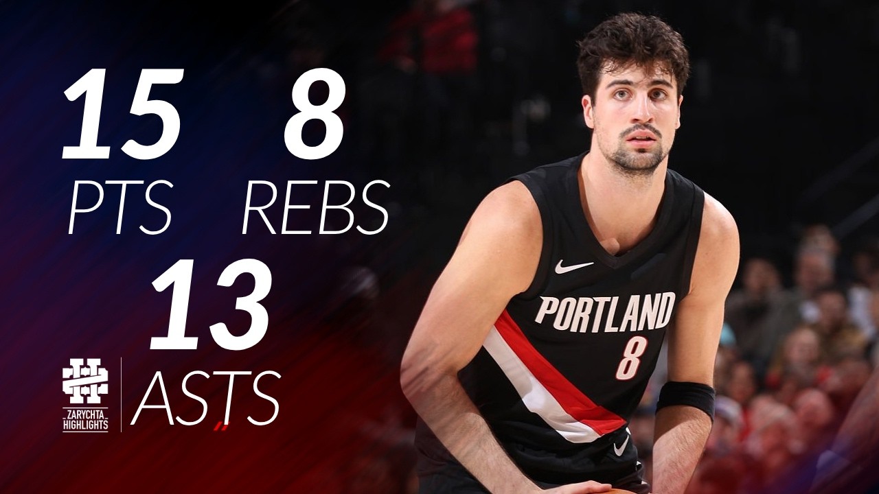 Deni Avdija 15 pts 8 rebs 13 asts vs Nuggets 25/26 season